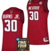 DJ Burns Jr Jersey #30 NC State Wolfpack 2024 NCAA March Madness Final Four Basketball Red 3 DJ Burns Jr Jersey #30 NC State Wolfpack 2024 NCAA March Madness Final Four Basketball Red