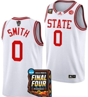 DJ Horne Jersey #0 NC State Wolfpack 2024 NCAA March Madness Final Four Basketball White 6 DJ Horne Jersey #0 NC State Wolfpack 2024 NCAA March Madness Final Four Basketball White