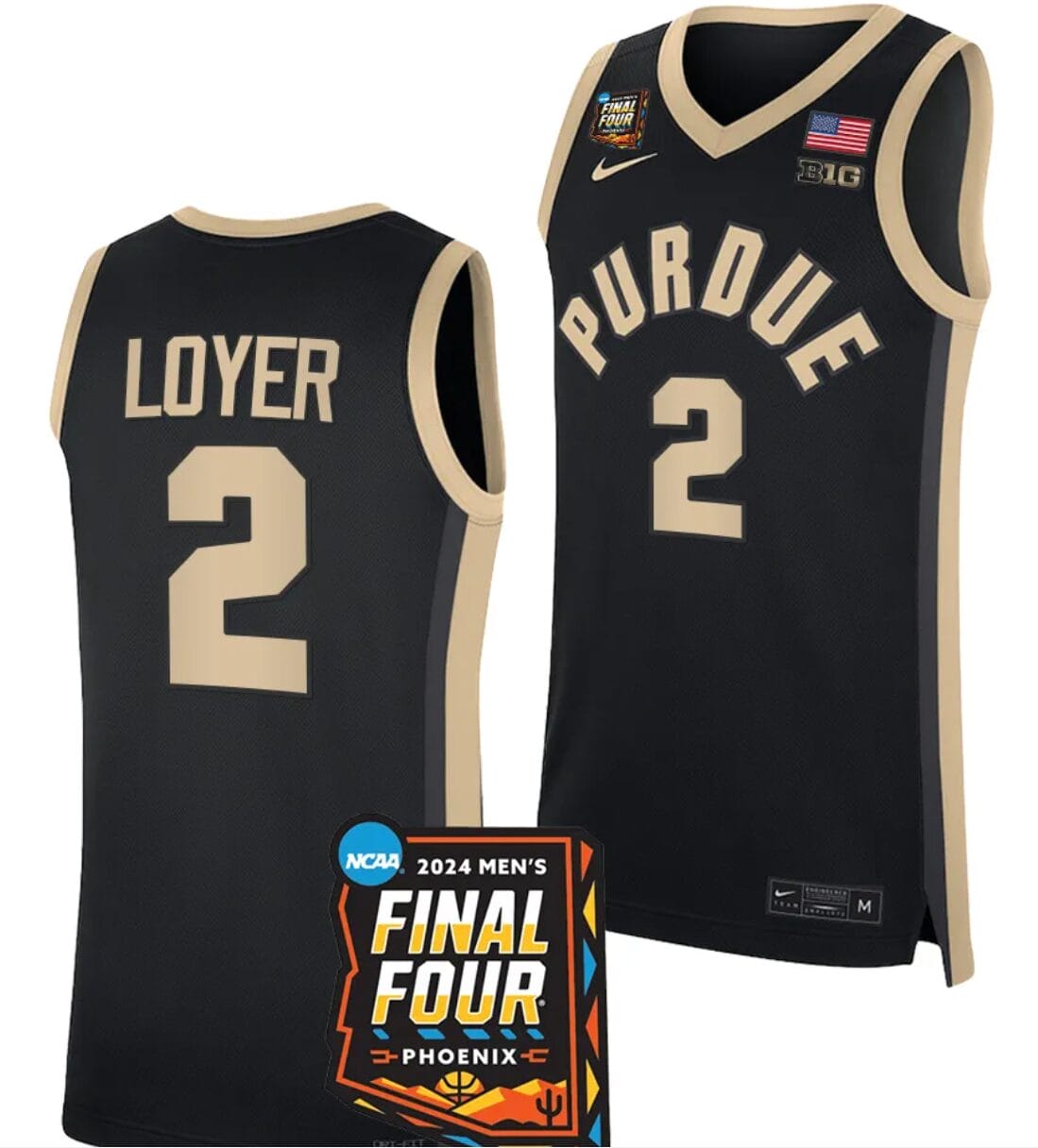 Fletcher Loyer Jersey #2 Purdue Boilermakers 2024 NCAA March Madness Final Four Basketball Black 1 Fletcher Loyer Jersey #2 Purdue Boilermakers 2024 NCAA March Madness Final Four Basketball Black