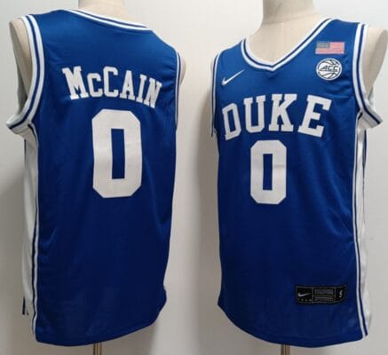 Jared McCain Jersey #0 Duke Blue Devils College Basketball Stitched Blue 8 Jared McCain Jersey #0 Duke Blue Devils College Basketball Stitched Blue