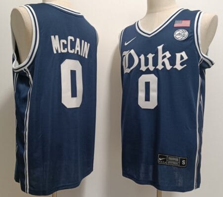 Jared McCain Jersey #0 Duke Blue Devils College Basketball Stitched Navy