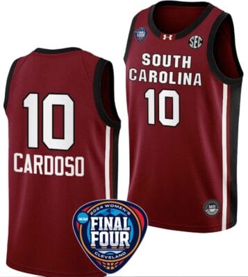 Kamilla Cardoso Jersey #10 South Carolina Gamecocks Basketball 2024 NCAA March Madness Final Four Garnet 6 Kamilla Cardoso Jersey #10 South Carolina Gamecocks Basketball 2024 NCAA March Madness Final Four Garnet