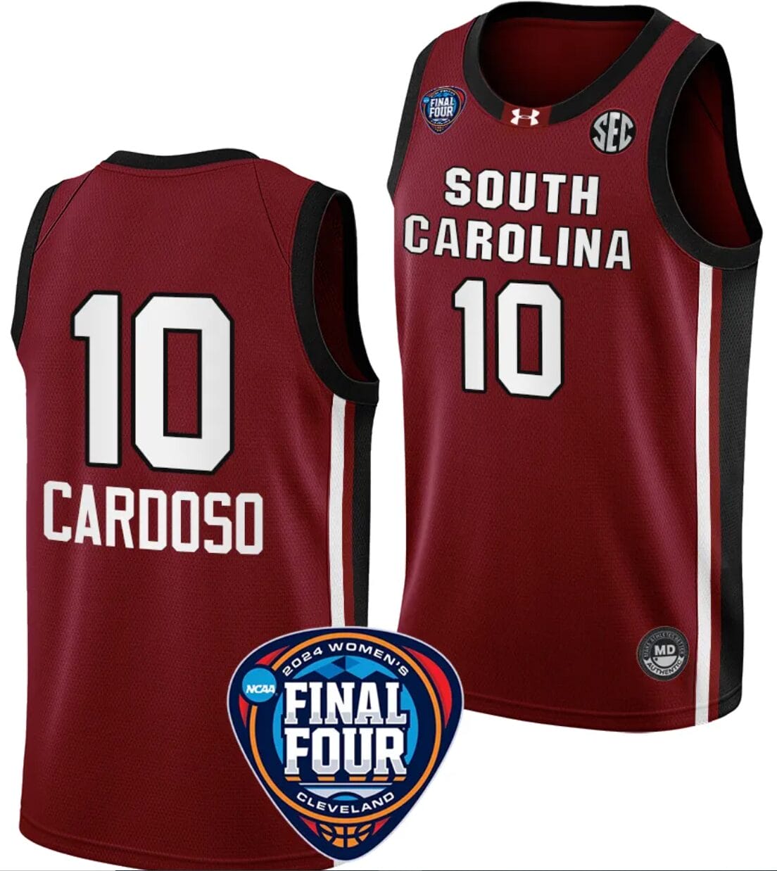 Kamilla Cardoso Jersey #10 South Carolina Gamecocks Basketball 2024 NCAA March Madness Final Four Garnet 1 Kamilla Cardoso Jersey #10 South Carolina Gamecocks Basketball 2024 NCAA March Madness Final Four Garnet