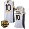 Kamilla Cardoso Jersey #10 South Carolina Gamecocks Basketball 2024 National Champions All Stitched White Gold