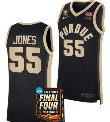 Lance Jones Jersey #55 Purdue Boilermakers 2024 NCAA March Madness Final Four Basketball Black 6 Lance Jones Jersey #55 Purdue Boilermakers 2024 NCAA March Madness Final Four Basketball Black