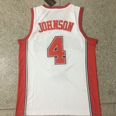 Larry Johnson Jersey #4 Unlv Rebels College Basketball White 10 Larry Johnson Jersey #4 Unlv Rebels College Basketball White