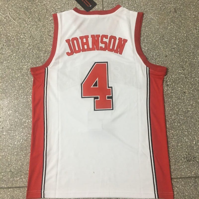 Larry Johnson Jersey #4 Unlv Rebels College Basketball White 1 Larry Johnson Jersey #4 Unlv Rebels College Basketball White