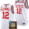 Michael O'Connell Jersey #12 NC State Wolfpack 2024 NCAA March Madness Final Four Basketball White