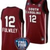 MiLaysia Fulwiley Jersey #12 South Carolina Gamecocks Basketball 2024 NCAA March Madness Final Four Garnet