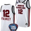 MiLaysia Fulwiley Jersey #12 South Carolina Gamecocks Basketball 2024 NCAA March Madness Final Four White