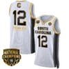 MiLaysia Fulwiley Jersey #12 South Carolina Gamecocks Basketball 2024 National Champions All Stitched White Gold