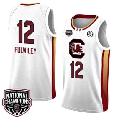MiLaysia Fulwiley Jersey #12 South Carolina Gamecocks 2024 NCAA Basketball National Champions White Yellow