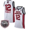 MiLaysia Fulwiley Jersey #12 South Carolina Gamecocks Basketball 2024 National Champions All Stitched White