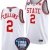 Mimi Collins Jersey #2 NC State Wolfpack Basketball 2024 NCAA March Madness Final Four White 4 Mimi Collins Jersey #2 NC State Wolfpack Basketball 2024 NCAA March Madness Final Four White