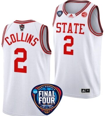Mimi Collins Jersey #2 NC State Wolfpack Basketball 2024 NCAA March Madness Final Four White