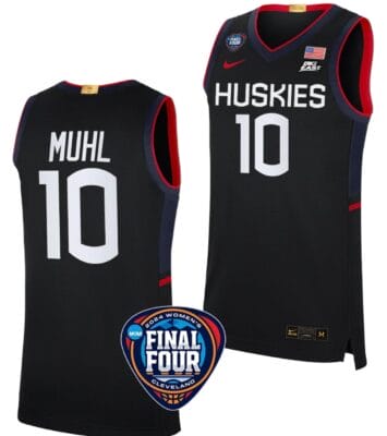 Nika Muhl Jersey #10 UConn Huskies Basketball 2024 NCAA March Madness Final Four Black 6 Nika Muhl Jersey #10 UConn Huskies Basketball 2024 NCAA March Madness Final Four Black