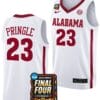 Nick Pringle Jersey #23 Alabama Crimson Tide 2024 NCAA March Madness Final Four Basketball White
