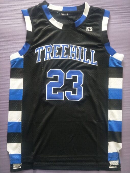 Nathan Scott Jersey #23 One Tree Hill Ravens College Basketball Black