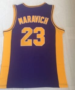 Pete Maravich Jersey #23 LSU Tigers College Basketball Purple 2