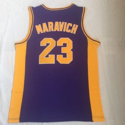 Pete Maravich Jersey #23 LSU Tigers College Basketball Purple 2