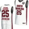 Raven Johnson Jersey #25 South Carolina Gamecocks 2024 NCAA Basketball National Champions White