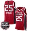 Raven Johnson Jersey #25 South Carolina Gamecocks Basketball 2024 National Champions All Stitched Red