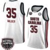 Sakima Walker Jersey #35 South Carolina Gamecocks 2024 NCAA Basketball National Champions White Red