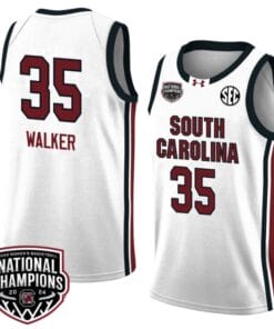 Sakima Walker Jersey #35 South Carolina Gamecocks 2024 NCAA Basketball National Champions White Red