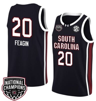 Sania Feagin Jersey #20 South Carolina Gamecocks 2024 NCAA Basketball National Champions Black