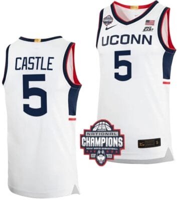 Stephon Castle Jersey #5 UConn Huskies 2024 NCAA Basketball National Champions White Elite 6 Stephon Castle Jersey #5 UConn Huskies 2024 NCAA Basketball National Champions White Elite