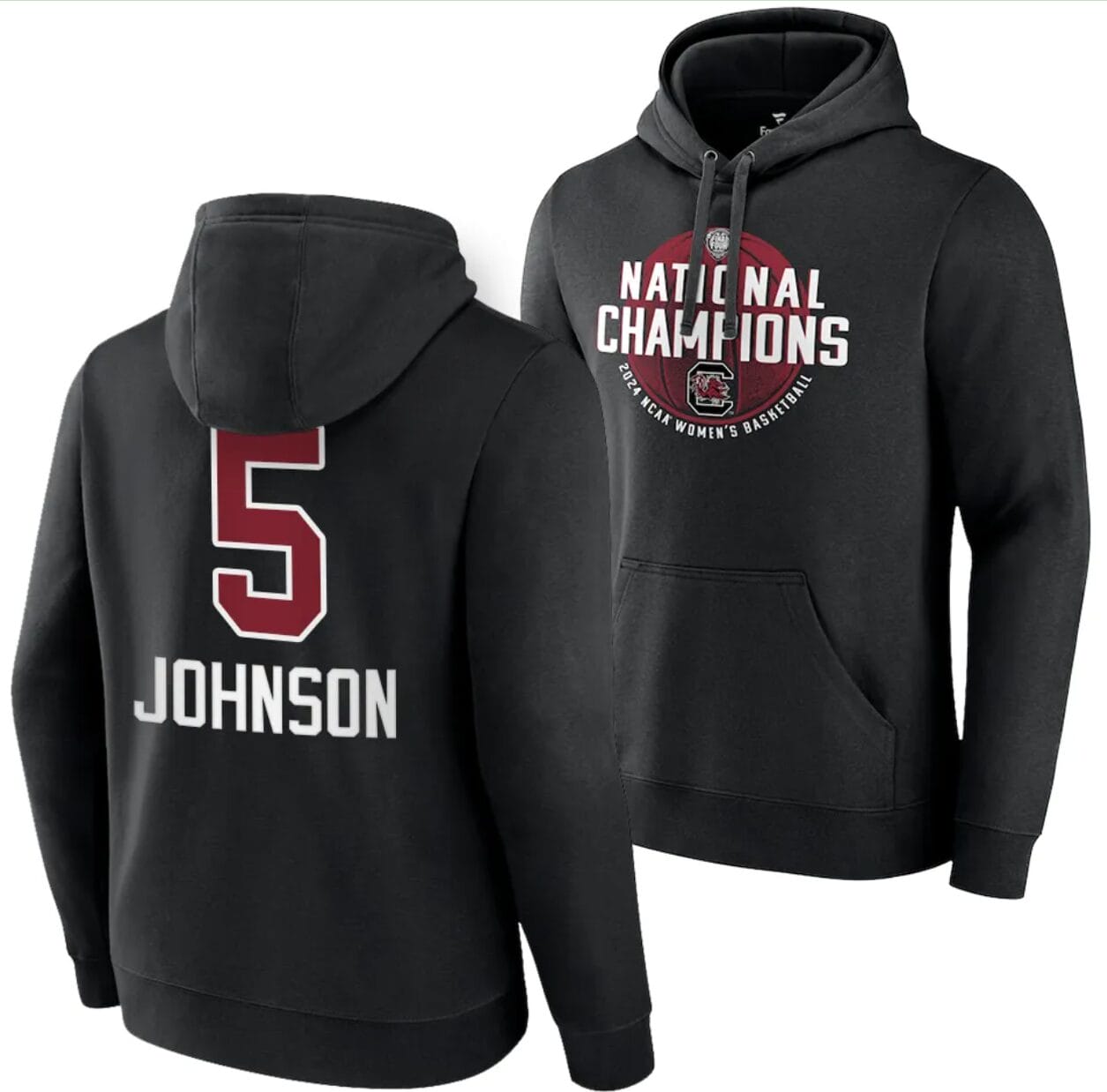 Tessa Johnson Hoodie #5 South Carolina Gamecocks 2024 NCAA Basketball National Champions Pullover Locker Room Black 1 Tessa Johnson Hoodie #5 South Carolina Gamecocks 2024 NCAA Basketball National Champions Pullover Locker Room Black