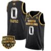 Te-Hina Paopao Jersey #0 South Carolina Gamecocks Basketball 2024 National Champions All Stitched Black Gold