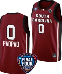 Te-Hina Paopao Jersey #0 South Carolina Gamecocks Basketball 2024 NCAA March Madness Final Four Garnet