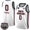 Te-Hina Paopao Jersey #0 South Carolina Gamecocks 2024 NCAA Basketball National Champions White Red