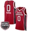Te-Hina Paopao Jersey #0 South Carolina Gamecocks Basketball 2024 National Champions All Stitched Red