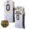 Te-Hina Paopao Jersey #0 South Carolina Gamecocks Basketball 2024 National Champions All Stitched White Gold