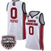 Te-Hina Paopao Jersey #0 South Carolina Gamecocks Basketball 2024 National Champions All Stitched White