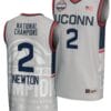 Tristen Newton Jersey #2 UConn Huskies 2024 NCAA Basketball National Champions Lightweight Gray