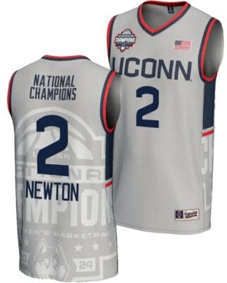 Tristen Newton Jersey #2 UConn Huskies 2024 NCAA Basketball National Champions Lightweight Gray 6 Tristen Newton Jersey #2 UConn Huskies 2024 NCAA Basketball National Champions Lightweight Gray