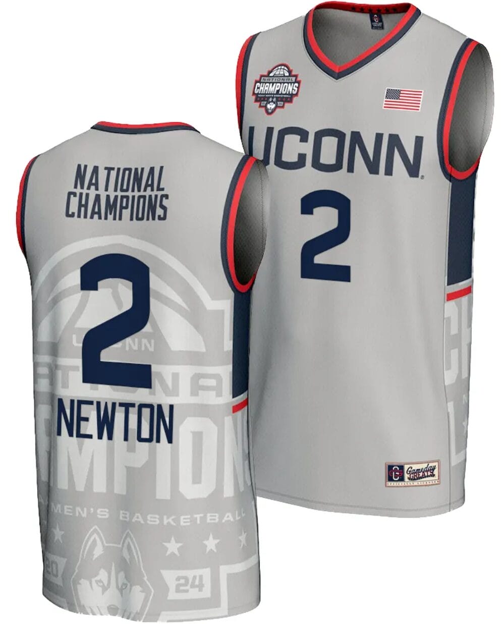 Tristen Newton Jersey #2 UConn Huskies 2024 NCAA Basketball National Champions Lightweight Gray 1 Tristen Newton Jersey #2 UConn Huskies 2024 NCAA Basketball National Champions Lightweight Gray