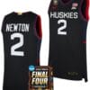 Tristen Newton Jersey #2 UConn Huskies Basketball 2024 NCAA March Madness Final Four Navy