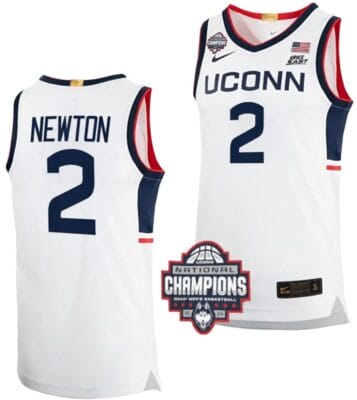 Tristen Newton Jersey #2 UConn Huskies 2024 NCAA Basketball National Champions White Elite 6 Tristen Newton Jersey #2 UConn Huskies 2024 NCAA Basketball National Champions White Elite