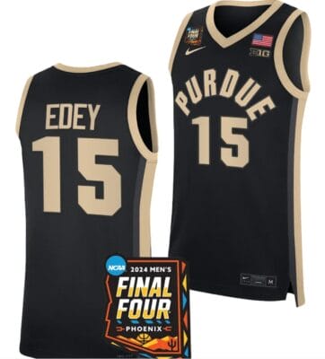 Zach Edey Jersey #15 Purdue Boilermakers 2024 NCAA March Madness Final Four Basketball Black 6 Zach Edey Jersey #15 Purdue Boilermakers 2024 NCAA March Madness Final Four Basketball Black