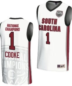 Zia Cooke Jersey #1 South Carolina Gamecocks 2024 NCAA Basketball National Champions White