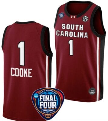 Zia Cooke Jersey #1 South Carolina Gamecocks Basketball 2024 NCAA March Madness Final Four Garnet 6 Zia Cooke Jersey #1 South Carolina Gamecocks Basketball 2024 NCAA March Madness Final Four Garnet