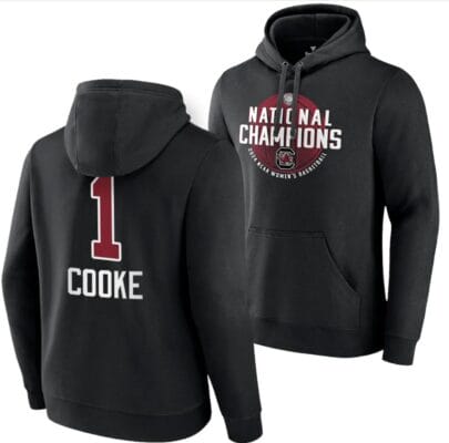 Zia Cooke Hoodie #1 South Carolina Gamecocks 2024 NCAA Basketball National Champions Pullover Locker Room Black 6 Zia Cooke Hoodie #1 South Carolina Gamecocks 2024 NCAA Basketball National Champions Pullover Locker Room Black