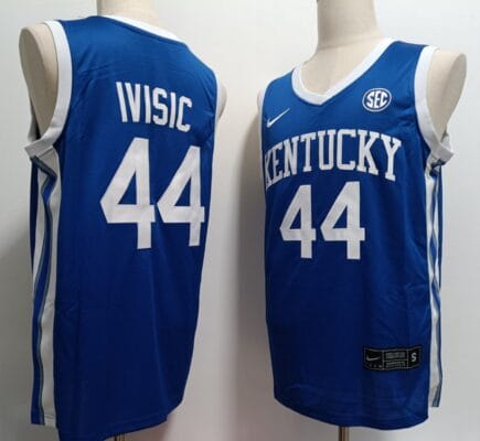 Zvonimir Ivisic Jersey #44 Kentucky Wildcat College Basketball Stitched Blue