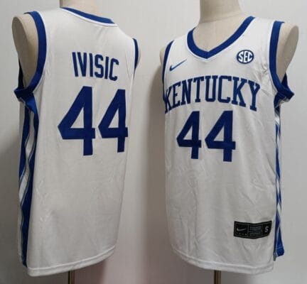 Zvonimir Ivisic Jersey #44 Kentucky Wildcat College Basketball Stitched White