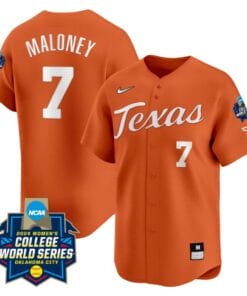 Ashton Maloney Jersey #7 Texas AM Aggies 2024 College World Series Patch Vapor Premier Limited NCAA Baseball Stitched Orange