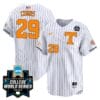 Aaron Combs Jersey #29 Tennessee Volunteers 2024 College World Series Patch Vapor Premier Limited NCAA Baseball Stitched Pinstripe